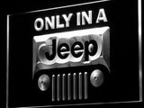 Jeep only in LED Neon Sign USB - White - TheLedHeroes