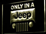 Jeep only in LED Neon Sign USB - Yellow - TheLedHeroes