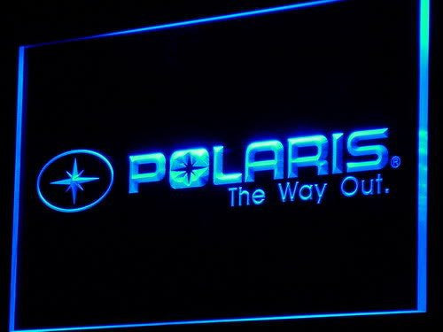 Polaris Snowmobile LED Sign - Blue - TheLedHeroes