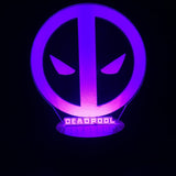 Deadpool Logo 3D LED LAMP -  - TheLedHeroes