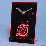 New Jersey Devils Desk LED Clock - Red - TheLedHeroes