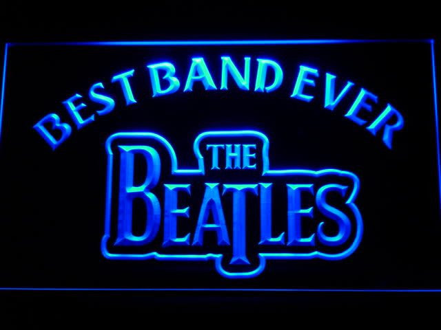 The Beatles Best Band Ever LED Sign - Blue - TheLedHeroes