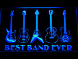 Guitar Weapon Best Band Ever LED Sign - Blue - TheLedHeroes