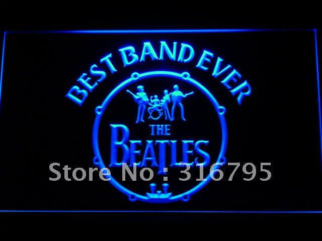 The Beatles Best Band Ever 2 LED Sign - Blue - TheLedHeroes