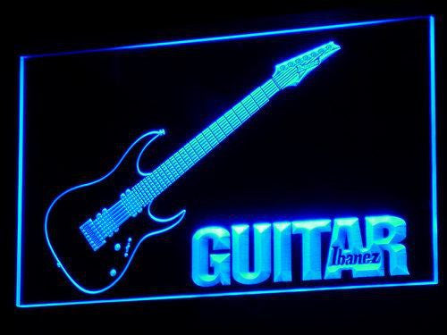 Guitar LED Sign - Blue - TheLedHeroes