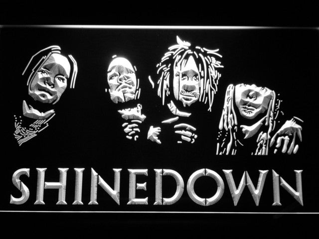 Shinedown 2 LED Sign - White - TheLedHeroes