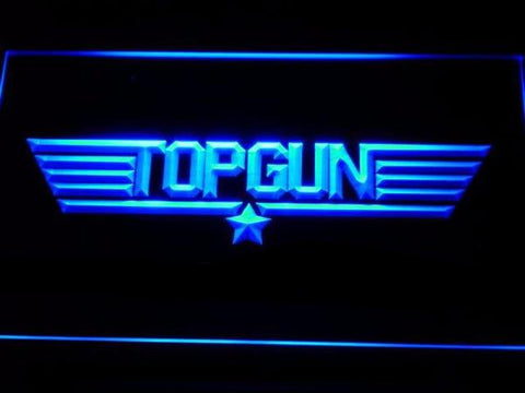 Top Gun Movie Logo Bar Decor LED Sign - Blue - TheLedHeroes