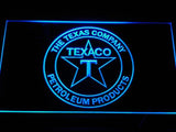 TEXACO PORCELAIN GAS PUMP Bar LED Neon Sign Electrical - Blue - TheLedHeroes