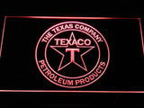 TEXACO PORCELAIN GAS PUMP Bar LED Neon Sign USB - Red - TheLedHeroes