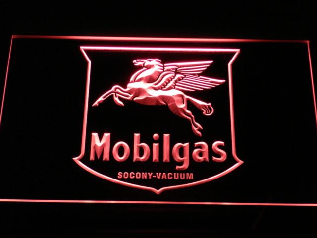 MOBILGAS RD PUMP LED Neon Sign USB - Red - TheLedHeroes