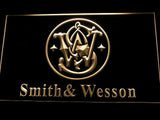 Smith Wesson Gun Firearms LED Neon Sign USB - Yellow - TheLedHeroes