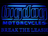 Big Dog Motorcycle LED Neon Sign Electrical - Blue - TheLedHeroes