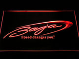 Baja Boat Fishing Logo LED Neon Sign Electrical - Red - TheLedHeroes