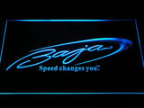 Baja Boat Fishing Logo LED Neon Sign Electrical - Blue - TheLedHeroes