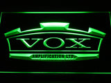 VOX Amplifier Guitar Bass Band LED Sign - Green - TheLedHeroes