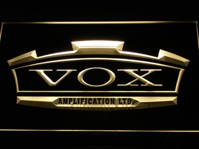 VOX Amplifier Guitar Bass Band LED Neon Sign Electrical - Yellow - TheLedHeroes