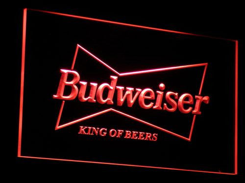 Budweiser King Beer Bar Pub Club LED Sign - Red - TheLedHeroes