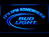 Bud Light It's 5 pm Somewhere Bar LED Sign - Blue - TheLedHeroes