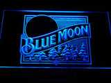 Blue Moon Beer Bar Pub LED Sign - Blue - TheLedHeroes