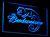 Budweiser Frank Lizard Beer Bar LED Sign - Blue - TheLedHeroes