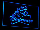 Budweiser Frog Beer Bar Pub LED Sign - Blue - TheLedHeroes