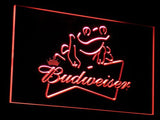 Budweiser Frog Beer Bar Pub LED Sign - Red - TheLedHeroes