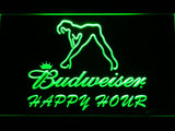 Budweiser Sexy Dancer Happy Hour Bar LED Sign - Green - TheLedHeroes