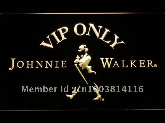 Johnnie Walker Whiskey VIP Only LED Sign - Multicolor - TheLedHeroes