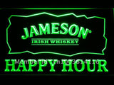 Jameson Irish Whiskey Happy Hour Bar LED Sign - Green - TheLedHeroes