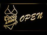Coors Light Bikini Beer OPEN Bar LED Sign - Multicolor - TheLedHeroes