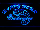 Budweiser Lizard Happy Hour Bar LED Sign - Blue - TheLedHeroes