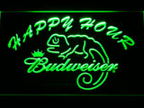 Budweiser Lizard Happy Hour Bar LED Sign - Green - TheLedHeroes
