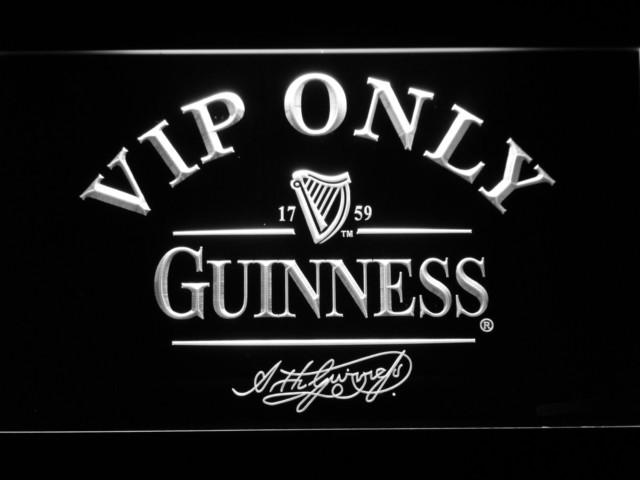 Guinness Beer VIP Only LED Neon Sign Electrical - White - TheLedHeroes