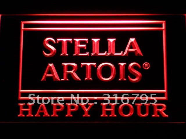Stella Artois Happy Hour Beer Bar LED Sign -  - TheLedHeroes