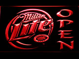 Miller Lite Beer OPEN Bar LED Sign - Red - TheLedHeroes