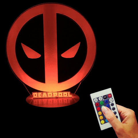 Deadpool Logo 3D LED LAMP -  - TheLedHeroes