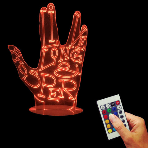 Mr.Spock Hand 3D LED LAMP -  - TheLedHeroes