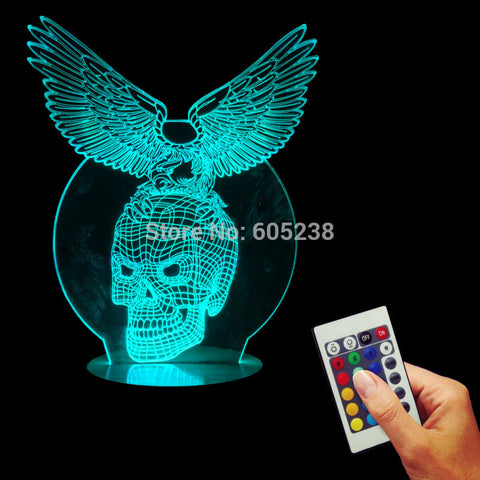 Eagle Skull 3D LED LAMP -  - TheLedHeroes