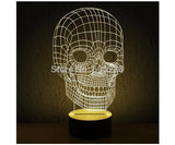 Wood Skull 3D LED LAMP -  - TheLedHeroes