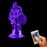 Captain America body 3D LED LAMP -  - TheLedHeroes