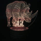 Rhinoceros 3D LED LAMP -  - TheLedHeroes