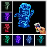Dave the Minion running 3D LED LAMP -  - TheLedHeroes