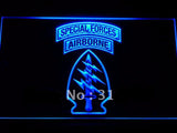 US Army Special Forces Air Borne LED Sign - Blue - TheLedHeroes