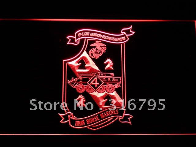 4th Armored Recon Battalion USMC LED Sign - Red - TheLedHeroes