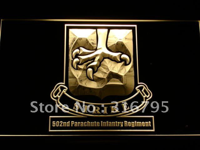 502nd Parachute Infantry Army LED Sign - Multicolor - TheLedHeroes