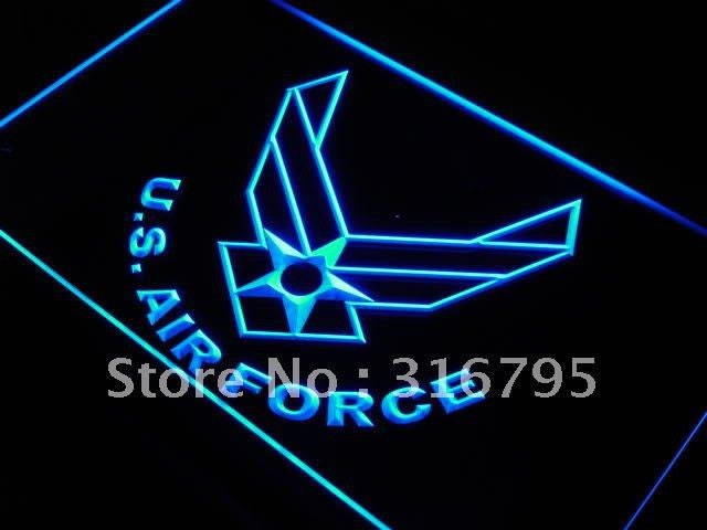 U.S. Air Force Military Logo LED Light Sign - Blue - TheLedHeroes