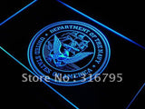 U.S. Navy Eagle Bar Decor Badge LED Neon Sign USB - Blue - TheLedHeroes