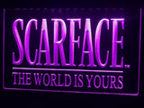 Scarface The World is Yours LED Neon Sign Electrical - Purple - TheLedHeroes