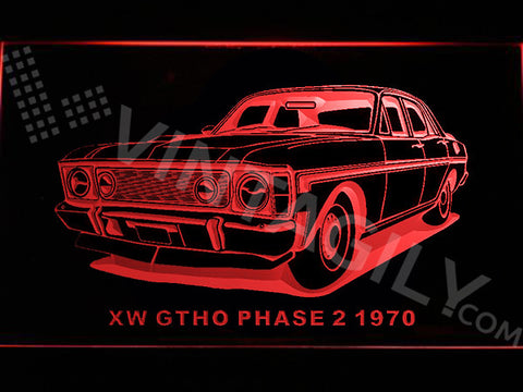 FREE Ford XW GTHO Phase 2 1970 LED Sign - Red - TheLedHeroes