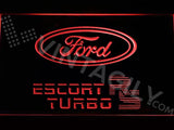 Ford Escort RS Turbo LED Neon Sign USB - Red - TheLedHeroes